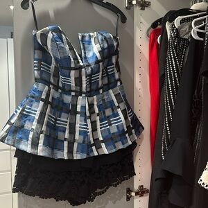 Bustier romper beautiful mix of fabrics